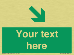 Custom Safe condition: Green Down right arrow